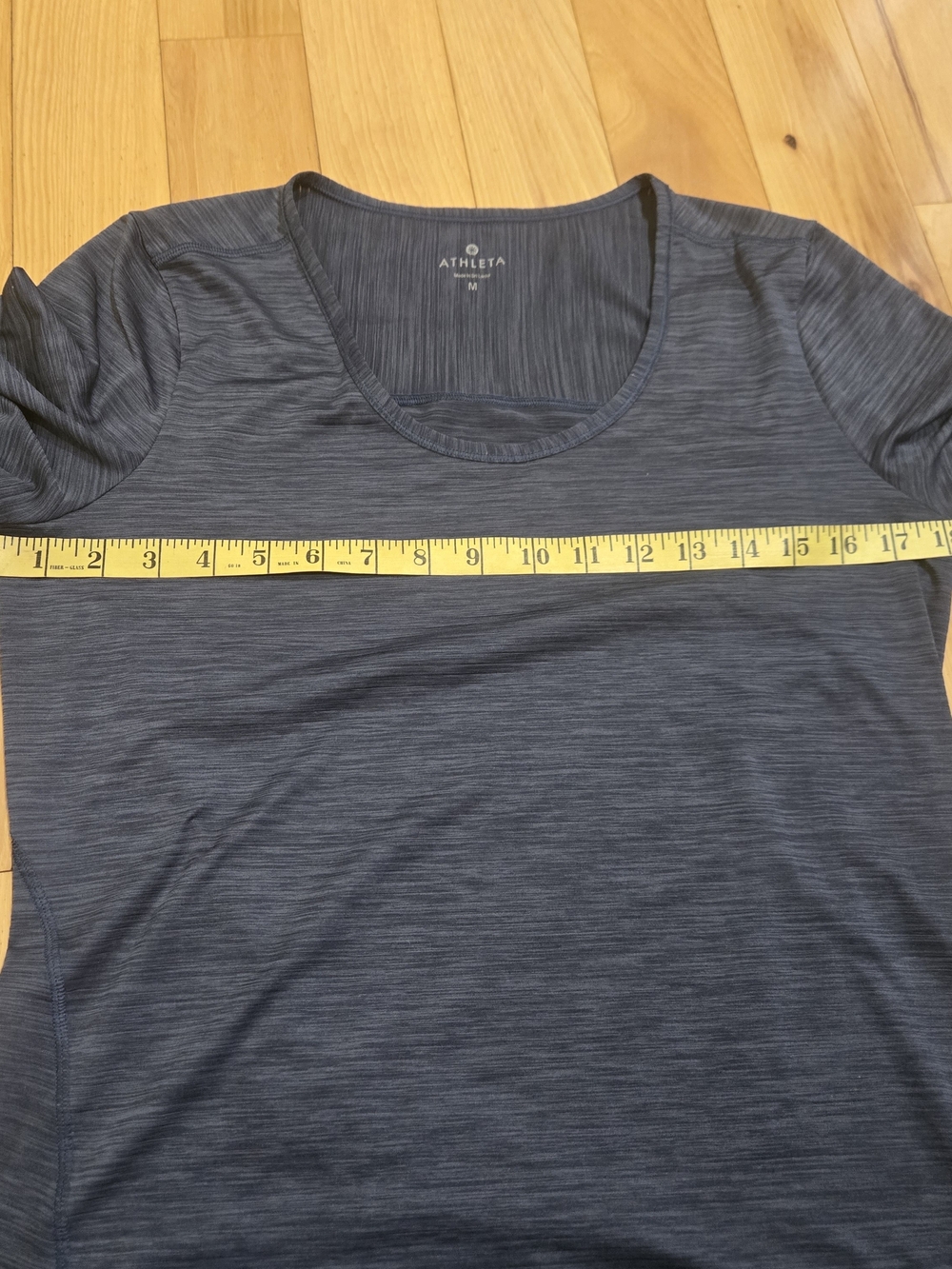 Athleta Women's Shadow Stripe Chi Long Sleeve Top - Heathered Navy - Picture 3 of 6